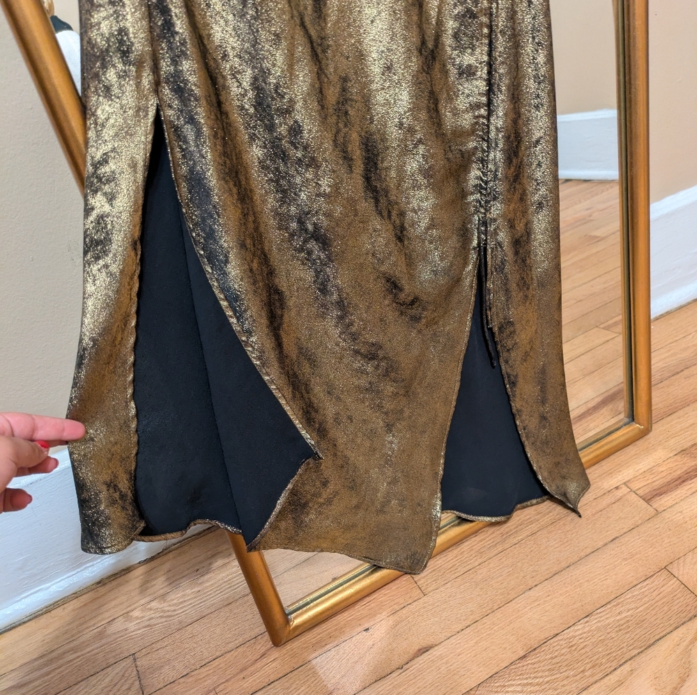 Elegant Gold Slip Dress - Picture 2 of 7